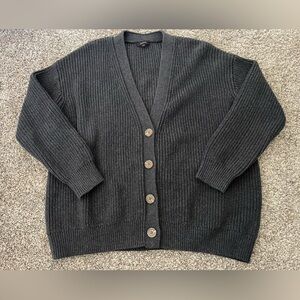Quince Black Women's Cardigan Sweater